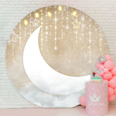 Aperturee - Round Moon Clouds With Stars Lovely Backdrop